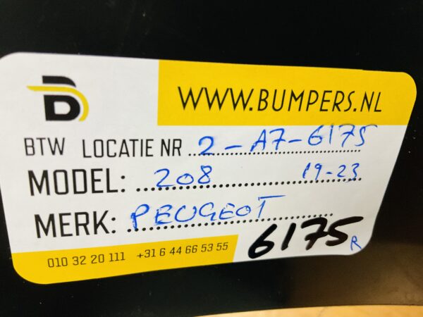 BUMPER Peugeot 208 2019-2023 VOORBUMPER 2-A7-6175z