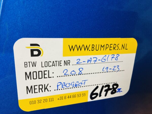 BUMPER Peugeot 208 2019-2023 VOORBUMPER 2-A7-6178z