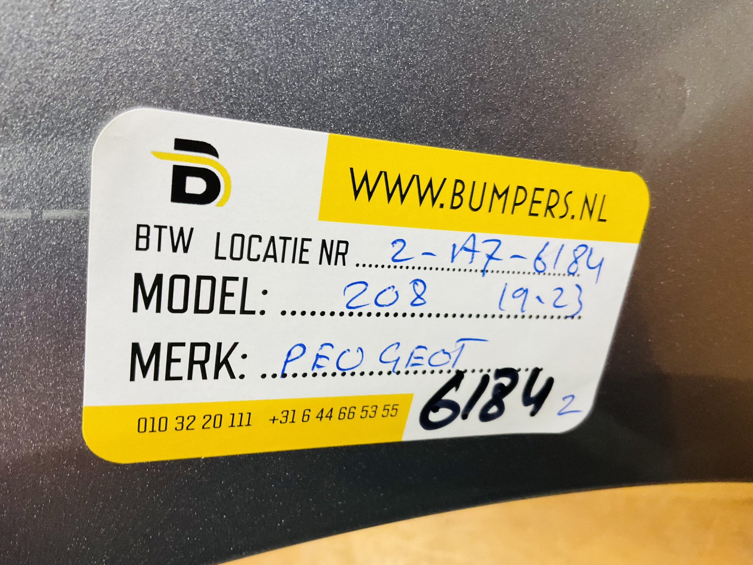 BUMPER Peugeot 208 2019-2023 VOORBUMPER 2-A7-6184z