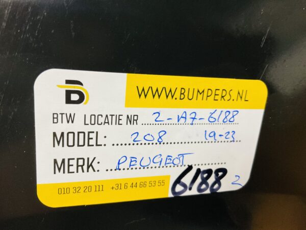 BUMPER Peugeot 208 2019-2023 VOORBUMPER 2-A7-6188z