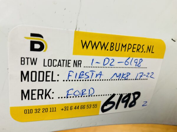 BUMPER Ford Fiesta MK8 pdc 2017-2021 VOORBUMPER 1-D2-6198z