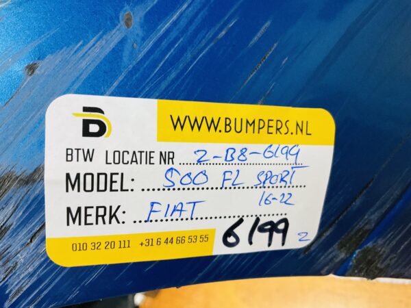 BUMPER Fiat 500 Facelift Sport 2016-2022 VOORBUMPER 2-B8-6199z