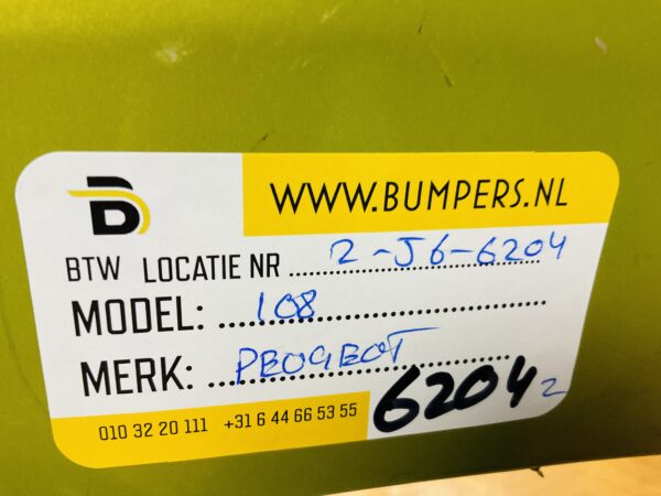 BUMPER Peugeot 108 2014-2023 VOORBUMPER 2-J6-6204z