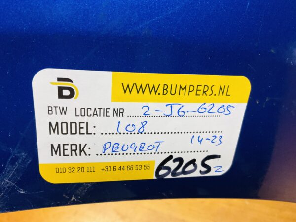 BUMPER Peugeot 108 2014-2023 VOORBUMPER 2-J6-6205z