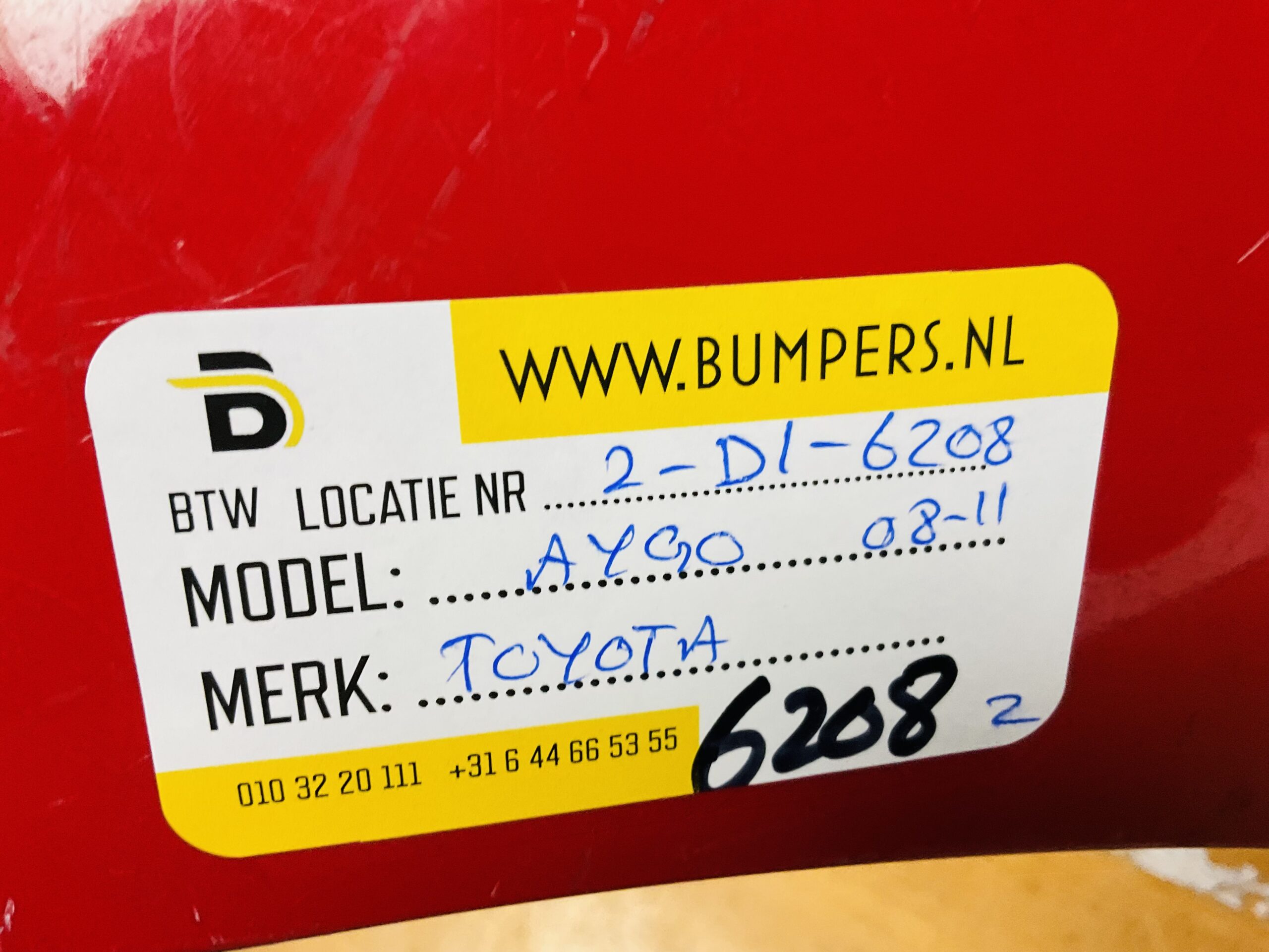 BUMPER Toyota Aygo 2008-2012 VOORBUMPER 2-D1-6208z