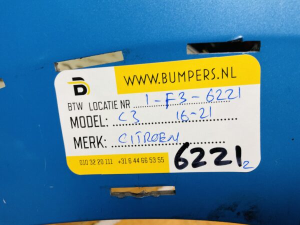 BUMPER Citroen C3 2016-2021 VOORBUMPER 1-F3-6221z
