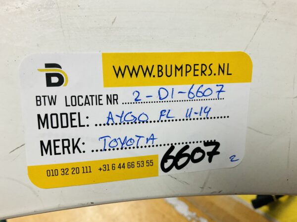 BUMPER Toyota Aygo Facelift 2011-2014 VOORBUMPER 2-D1-6607z