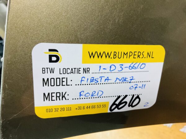 BUMPER Ford Fiesta MK7 2007-2011 VOORBUMPER 1-D3-6610z
