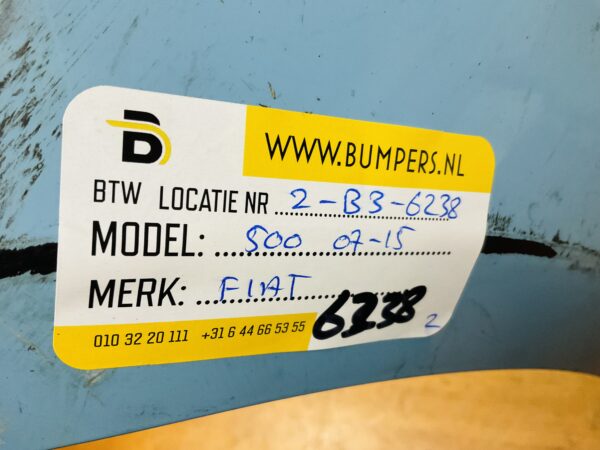 BUMPER Fiat 500  2007-2015 VOORBUMPER 2-B3-6238z