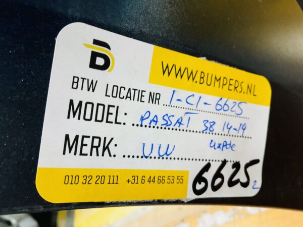 BUMPER Volkswagen Passat 38 4xpdc 2014-2019 VOORBUMPER 1-B7-6625z