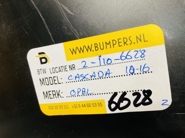 BUMPER Opel Cascada 2010-2016 VOORBUMPER 2-i10-6628z