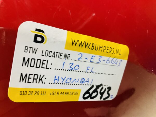 BUMPER Hyundai i30 Facelift  VOORBUMPER 2-E3-6643z