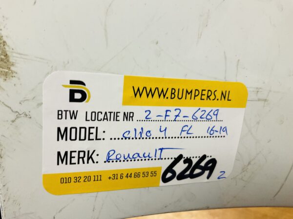 BUMPER Renault Clio 4 Facelift 2016-2019 VOORBUMPER 2-F7-6269z