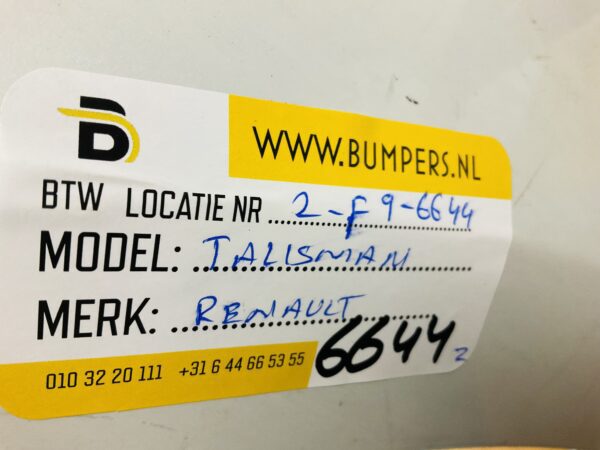 BUMPER Renault Talisman Facelift 2019-2023 VOORBUMPER 2-F9-6644z