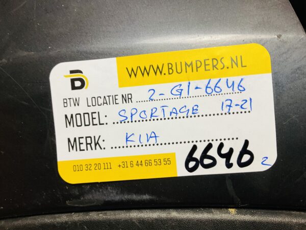BUMPER Kia Sportage 2017-2021 VOORBUMPER 2-G1-6646z