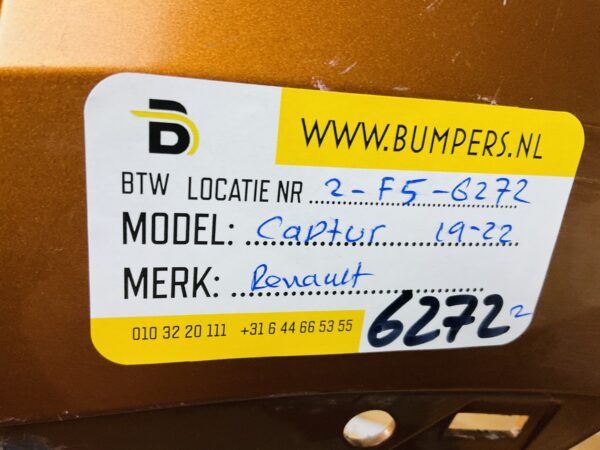BUMPER Renault Captur 2019-2022 VOORBUMPER 2-F5-6272z