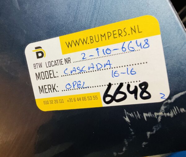 BUMPER Opel Cascada 2010-2016 VOORBUMPER 2-i10-6648z