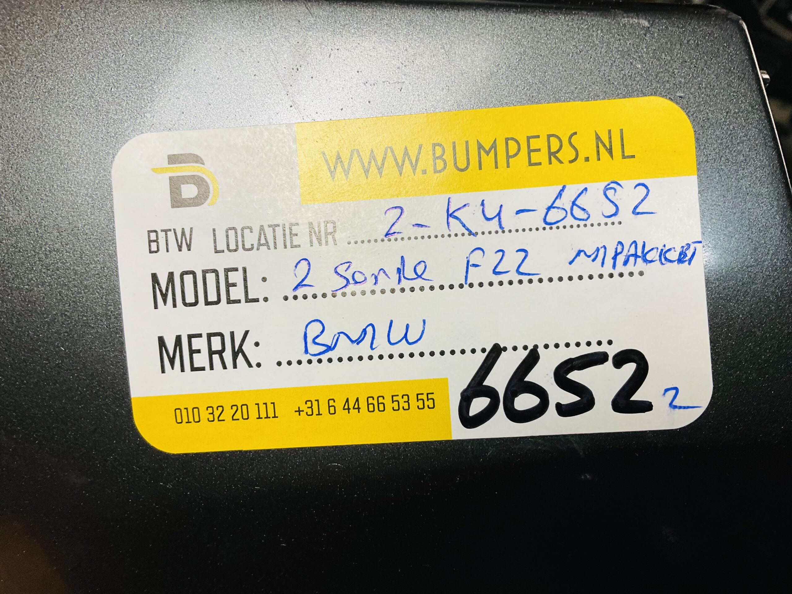 BUMPER BMW 2 Serie F22 F23 MPakket M-Pakket VOORBUMPER 2-K4-6652z