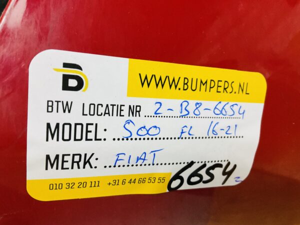BUMPER Fiat 500 Facelift 2016-2021 VOORBUMPER 2-B8-6654z