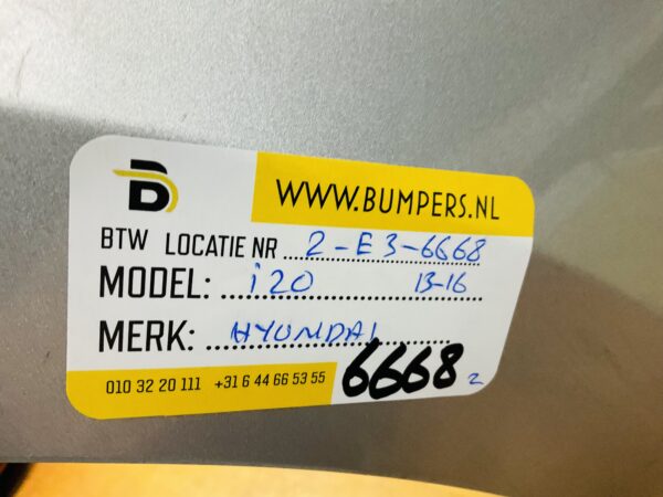 BUMPER Hyundai i20  2013-2016  VOORBUMPER 2-E3-6668z