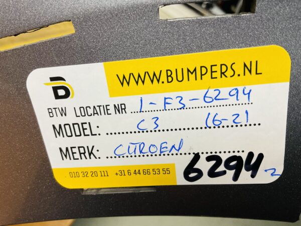 BUMPER Citroen C3 2016-2021 VOORBUMPER 1-F3-6294z