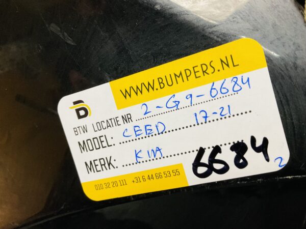 BUMPER Kia Ceed 2017-2021 VOORBUMPER 2-G9-6684z