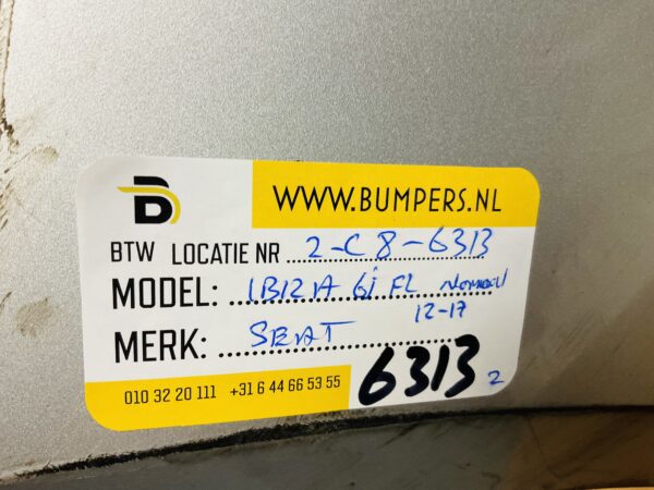 BUMPER Seat Ibiza 6J Facelift Normaal 2012-2017 VOORBUMPER 2-C8-6313z