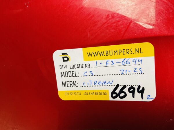 BUMPER Citroen C3 Facelift 2021-2023 VOORBUMPER 1-F3-6694z