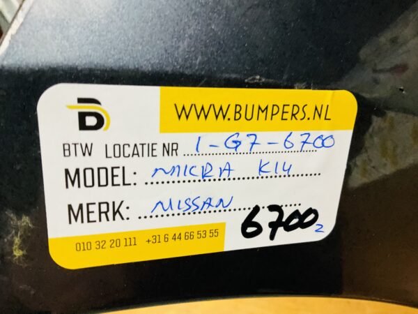 BUMPER Nissan Micra K14  2017-2021 VOORBUMPER 1-G7-6700z