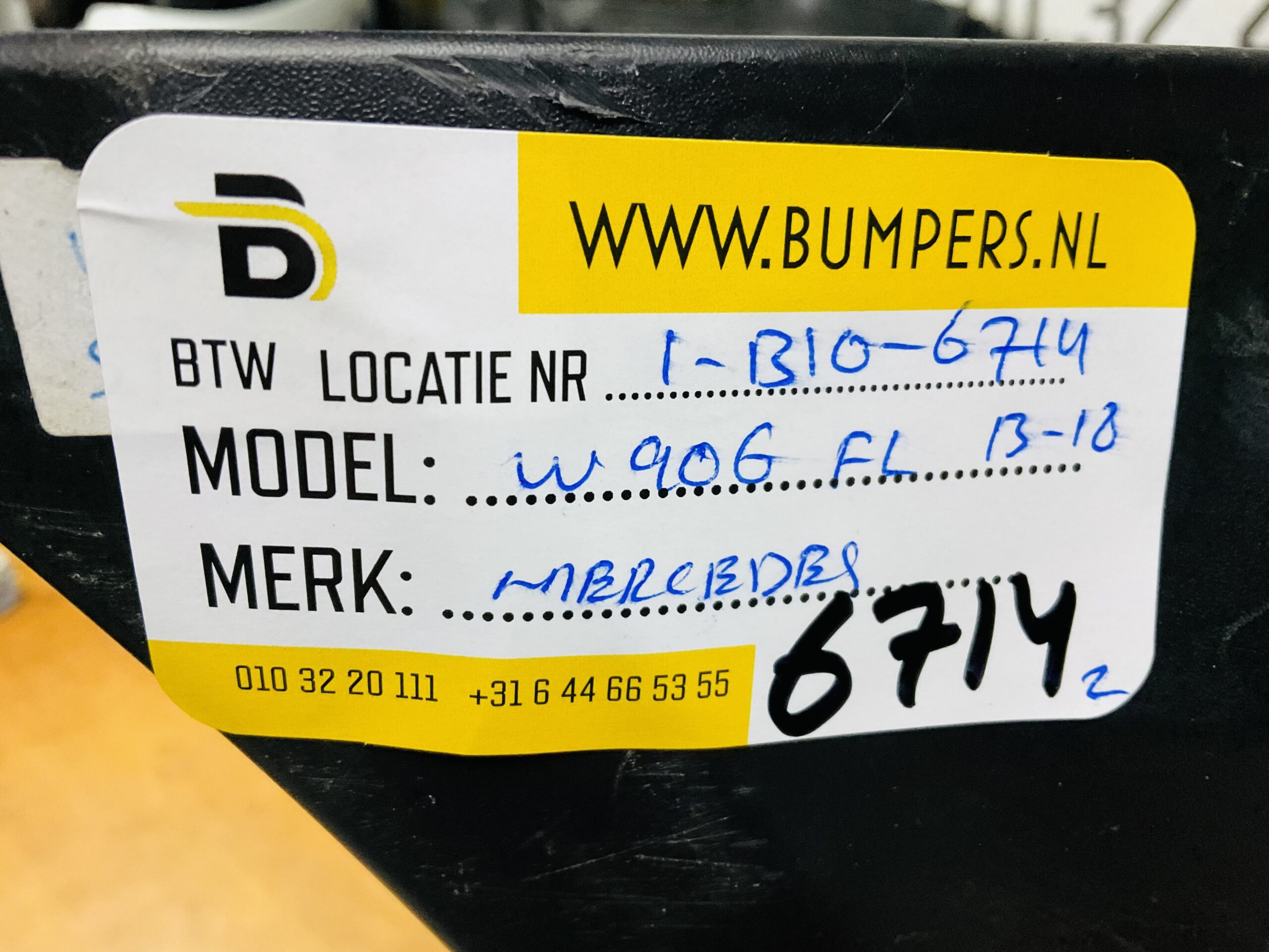 BUMPER Mercedes Sprinter W906 Facelift 2013-2018 VOORBUMPER 1-B10-6714z