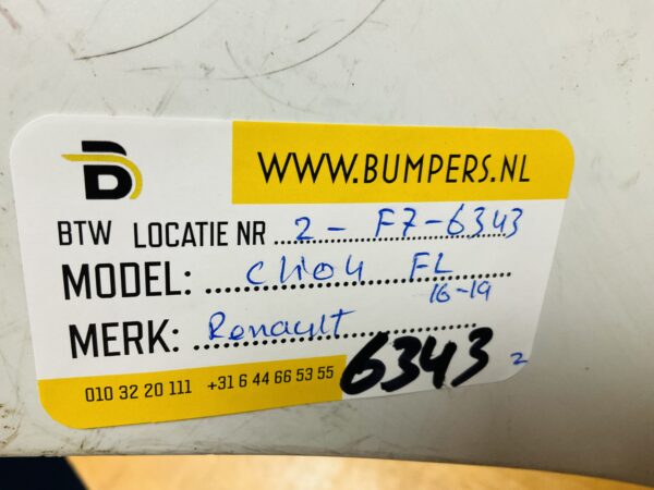 BUMPER Renault Clio 4 Facelift 2016-2019 VOORBUMPER 2-F7-6343z