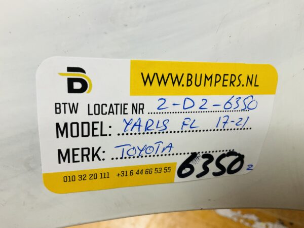 BUMPER Toyota Yaris Facelift 2017-2021 VOORBUMPER 2-D2-6350z