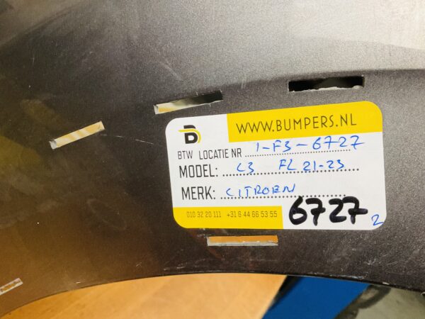 BUMPER Citroen C3 Facelift 2021-2023 VOORBUMPER 1-F3-6727z