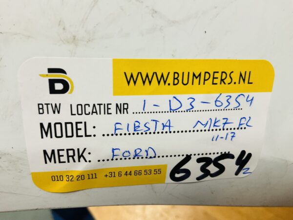 BUMPER Ford Fiesta MK7 Facelift 2011-2017 VOORBUMPER 1-D3-6354z