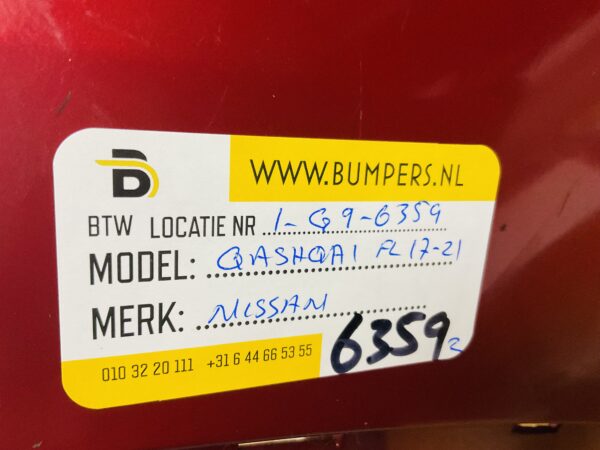 BUMPER Nissan Qashqai Facelift 2017-2021 VOORBUMPER 1-G9-6359z