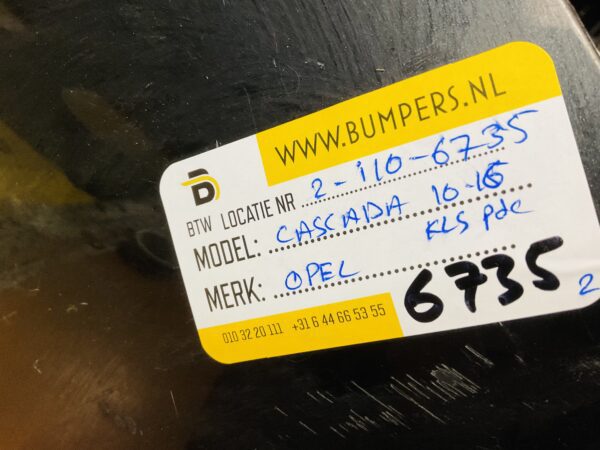 BUMPER Opel Cascada pdc kls 2010-2016 VOORBUMPER 2-i10-6735z
