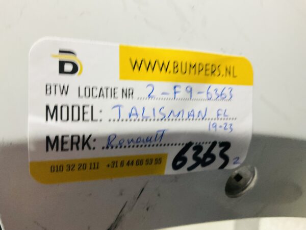 BUMPER Renault Talisman Facelift 2019-2023 VOORBUMPER 2-F9-6363z
