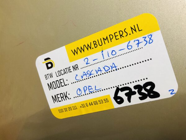 BUMPER Opel Cascada 2010-2016 VOORBUMPER 2-i10-6738z