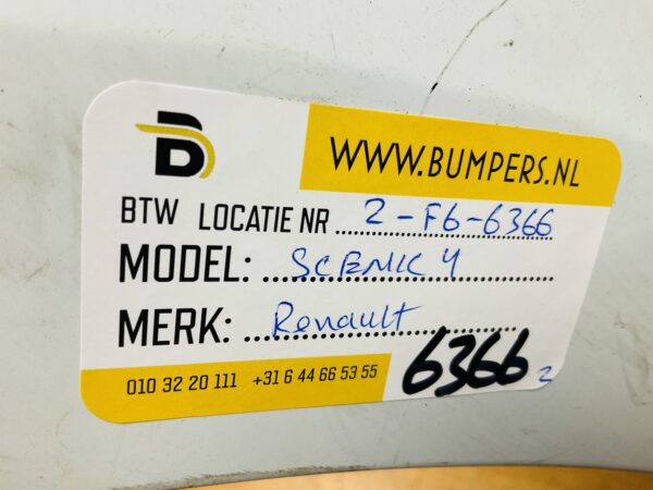 BUMPER Renault Scenic 4 + Grill VOORBUMPER 2-F6-6366z