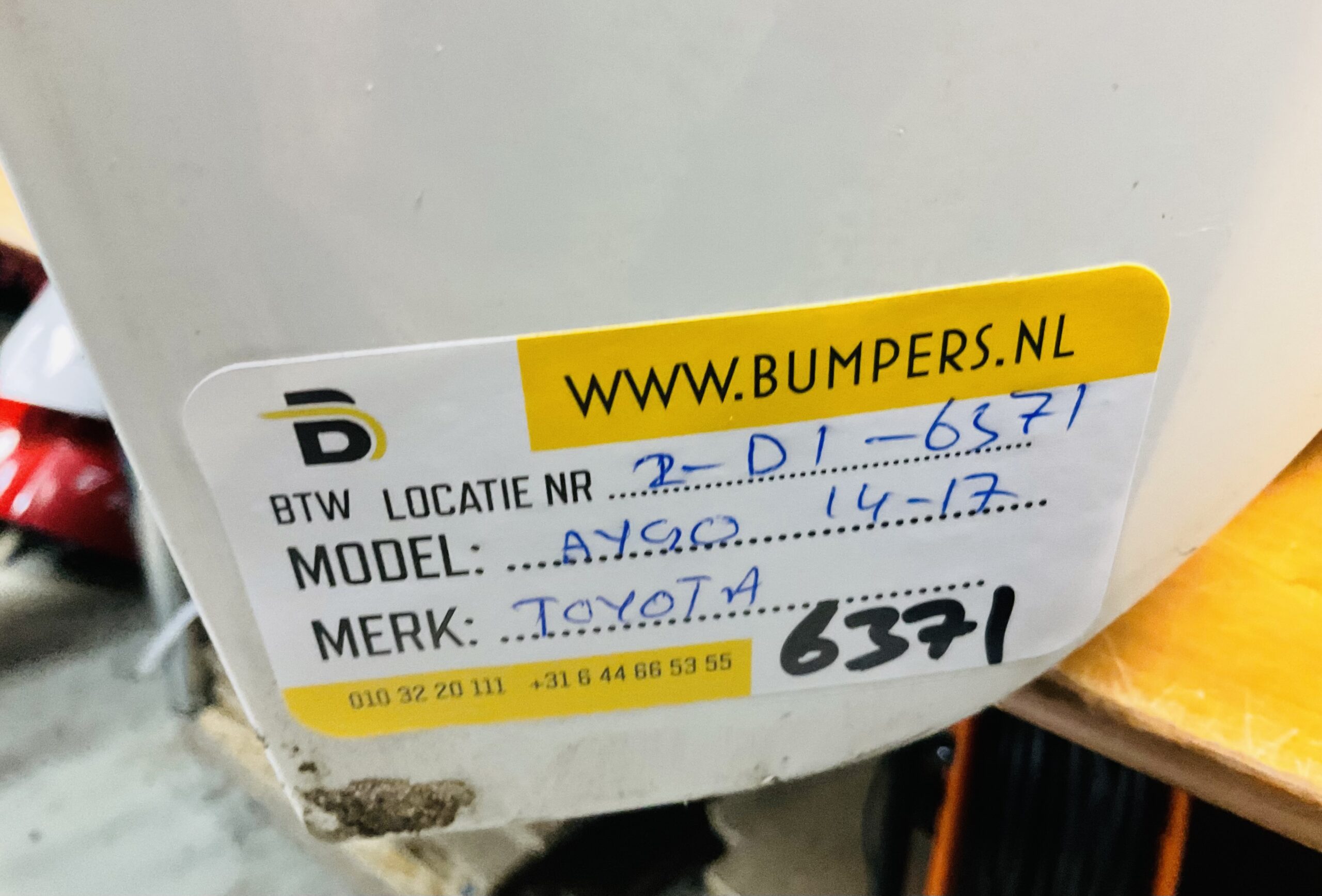 BUMPER Toyota Aygo 2014-2017 VOORBUMPER 2-D1-6371z