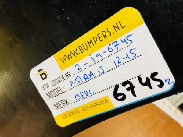 BUMPER Opel Astra J pdc 2012-2015 VOORBUMPER 2-i9-6745z