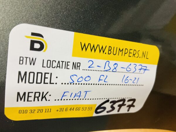 BUMPER Fiat 500 Facelift 2016-2021 VOORBUMPER 2-B8-6377z