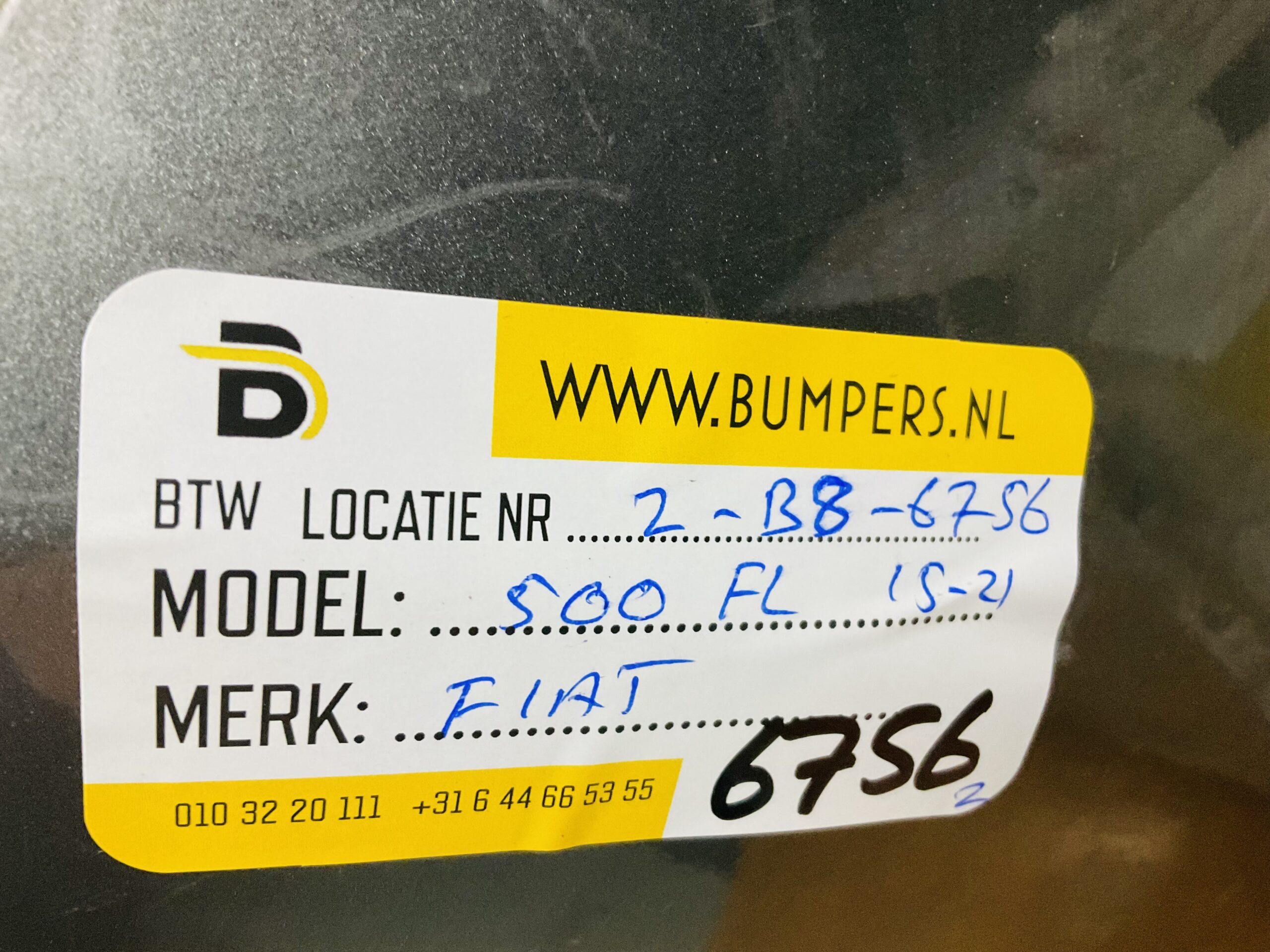 BUMPER Fiat 500 Facelift 2016-2021 VOORBUMPER 2-B8-6756z