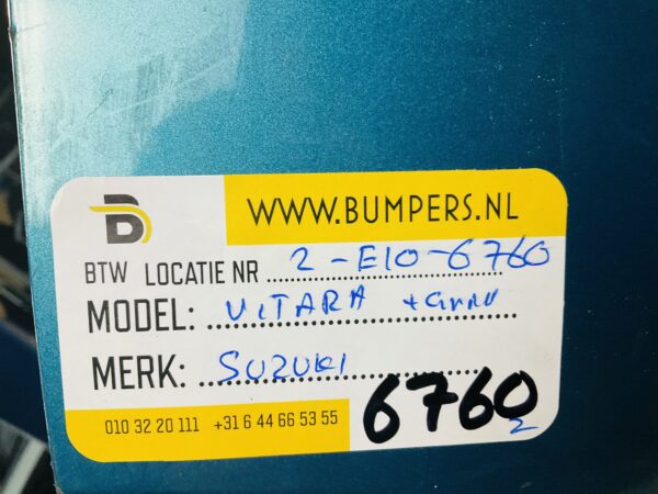 BUMPER Suzuki Vivara + Grill  VOORBUMPER 2-E10-6760z