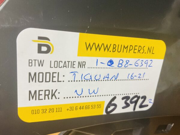 BUMPER Volkswagen Tiguan Normaal 2016-2021 VOORBUMPER 1-B8-6392z