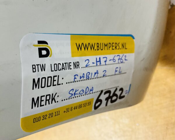 BBUMPER Skoda Fabia 2 Facelift VOORBUMPER 2-H7-6762z