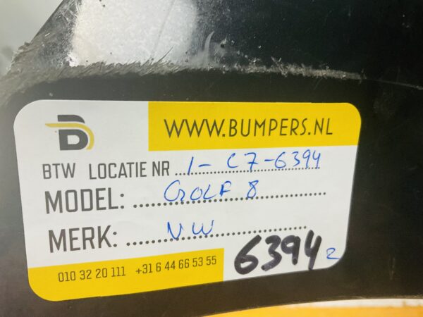 BUMPER Volkswagen Golf 8 2019-2023 VOORBUMPER 1-C7-6394z