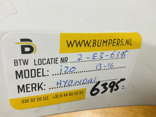 BUMPER Hyundai i20  2013-2017 VOORBUMPER 2-E3-6395z