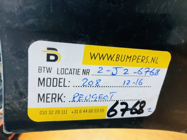 BUMPER Peugeot 208  2012-2016 VOORBUMPER 2-J2-6768z