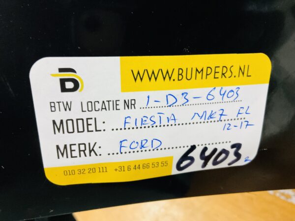 BUMPER Ford Fiesta MK7 Facelift 2011-2017 VOORBUMPER 1-D3-6403z